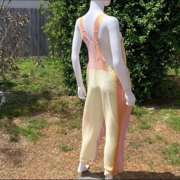 💋NWT Jen’s Pirate Booty Carnaval Crop Sunset Overalls - Picture 6 of 16